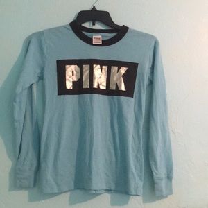 Teal Victoria secret pink shirt